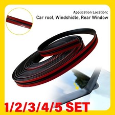 5mx14mm Roof Windshield Rubber Seal Strip T-shape Molding Protector Guard 1-5set