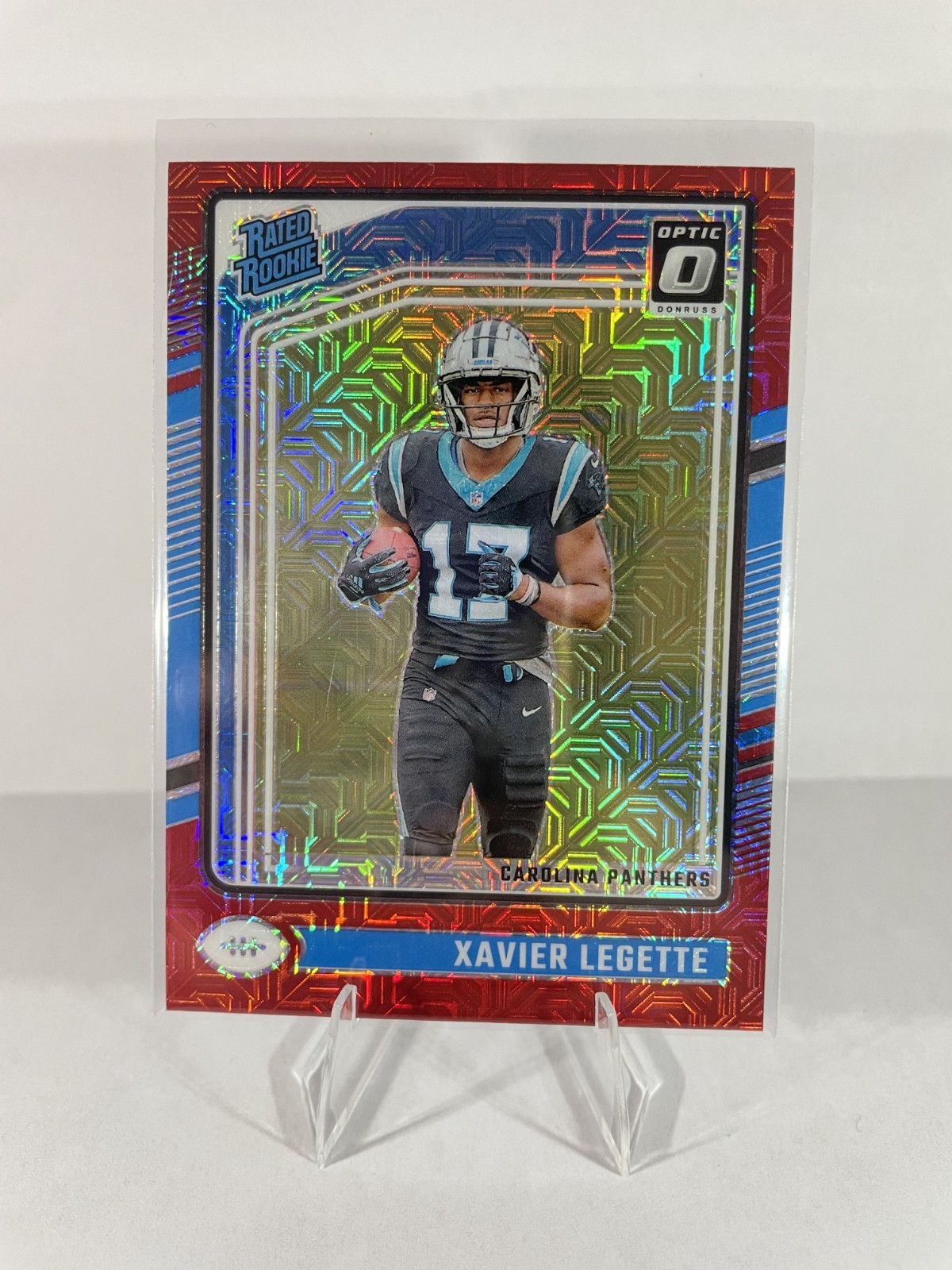 2024 Panini Donruss Optic Xavier Legette Red Mojo Prizm Rated Rookie #299 (RC)