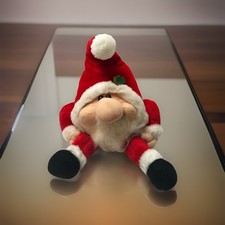 Vintage Santa Claus Plush Christmas Holiday Red and White Stuffed Santa