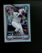 2026 Bowman Chrome Red Rookie Logo Variation #91 Yanquiel Fernandez RC