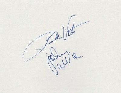 John McVie - Rick Vito by Fleetwood Mac 2 x original Autogramm (Oy-092