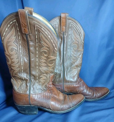 Men's Dan Post Western Cowboy Boots Brown 9D