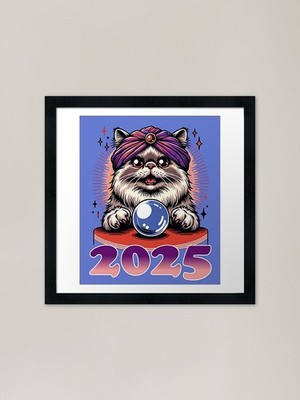 Exotische Perserkatze Wahrsagerin 2 gerahmtes Wandbild Poster Leinwanddruck Bild