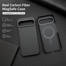Custodia magnetica in fibra di carbonio per Google Pixel 11 Pro/11 Pro XL cover in fibra aramidica