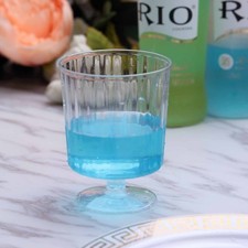 8 oz Plastic CLEAR Wine GLASSES Disposable Party Wedding TABLEWARE WHOLESALE