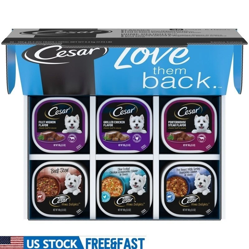 Wet Dog Food Variety Pack Gourmet Pate Real Meat Beef Chicken All Breeds Durable