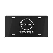Nissan Sentra License Plate Auto Car Tag Metal Aluminum Black Background