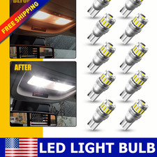 Auxito 10x White T10 W5w 168 194 Led Gauge Cluster Dash Light Bulbs Super Bright