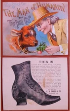 C H Fargo & Co Ladies Boots Chicago Victorian Trade Cards s4