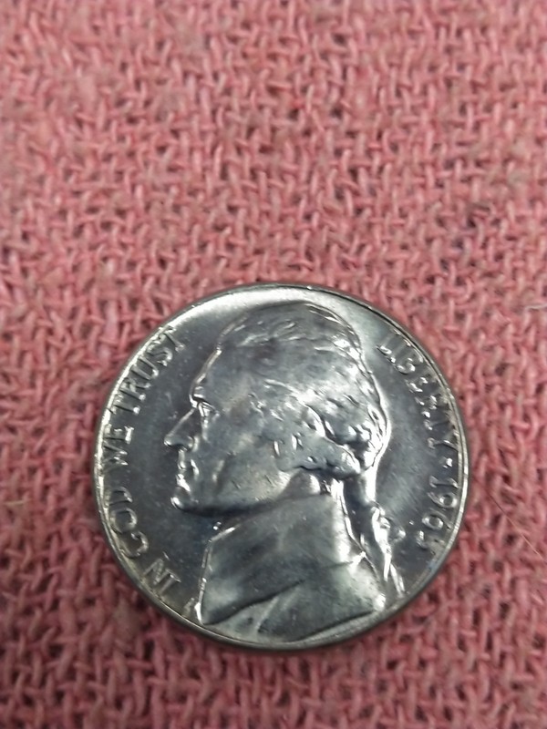 1965 p, Jefferson nickel, AU-BU (LOT Z35)