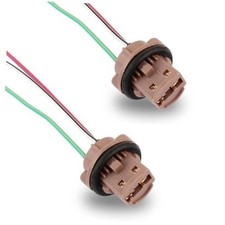 Pack-2 Automotive 7443 Brake Light Bulb Holder, Socket Pigtail Harness