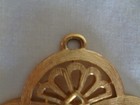 Trifari Gold Toned Textured Large Looped Pendant Signed ($4240) — photo 5