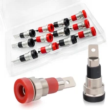 Female Banana Plug Connectors Socket Binding Post Adapter for 4Mm Jack Panel