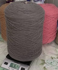 Huge Cone of Worsted WOOL YARN BIG Neutral GRAY Color 4 lb 15 ounces