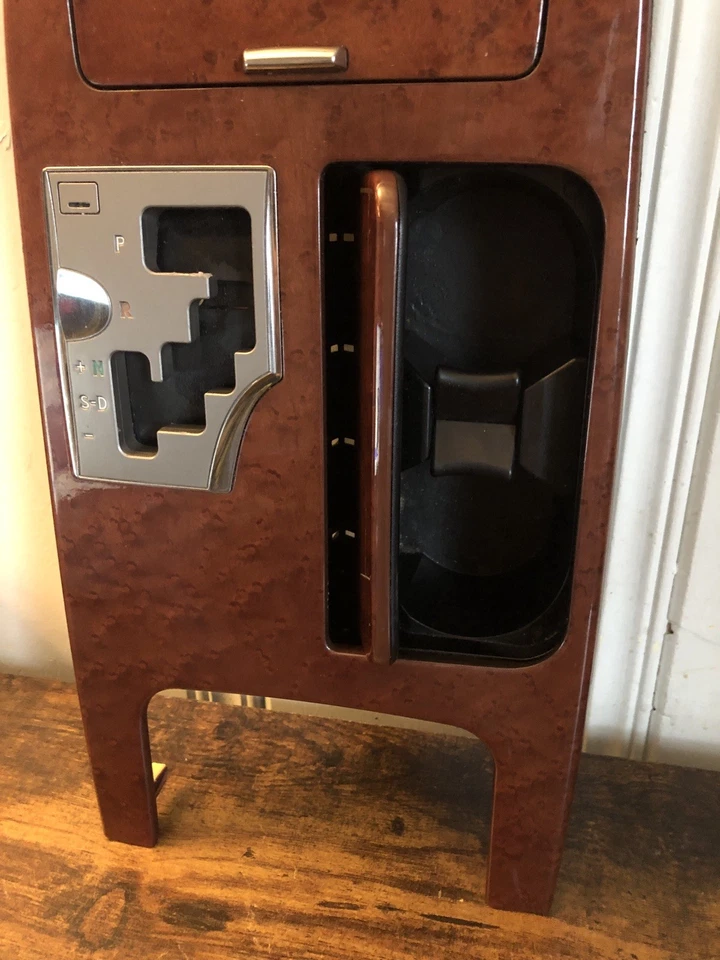 Lexus GS300 GS350 G450h 2006-2011 palanca de cambios central bisel portavasos moldura de grano de madera Foto 4 de 4