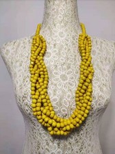 Wooden Bead Necklace Statement Boho Beaded Necklace N1164