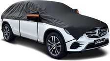 Half Car Cover SUV for Snow, Heavy Duty Roof Cover for All Weather Use, SUV M