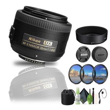 Nikon AF-S DX NIKKOR 35mm f/1.8G Lens with Filter Kit Bundle Standard Bundle