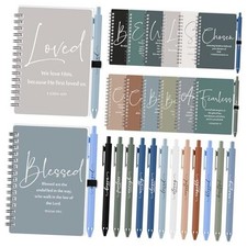Inspirational Valentines Christian Gifts Bulk A6 Notebook Prayer 12 Boho Color