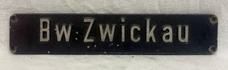 Original Lokschild Bw Zwickau Betriebsschild ab Lok guter Zustand