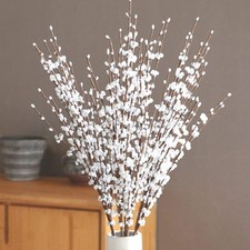 29.5'' Long 10 Pcs Stem Artificial Jasmine Flowers Tall Fake Flower White