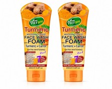 Veetgold Turmeric Face Wash Foam Brightening Cleanser 200ml 2pcs