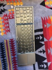 Foldable Bluetooth Keyboard with Touchpad   Portable Wireless Design