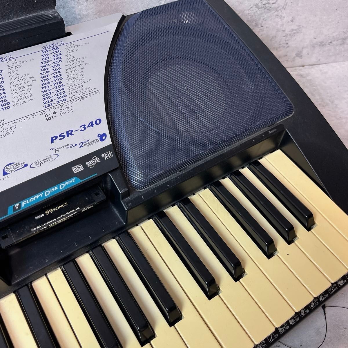 JUNK YAMAHA PortaTone PSR-340 Arranger Keyboard Synthesizer