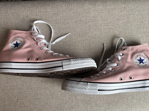 Scarpe sneakers alte Converse Chuck Taylor All Star donna taglia 10 rosa chiaro
