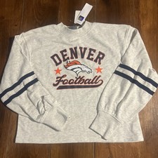 NFL Denver Broncos Women  s Grey Sweatshirt Medium
