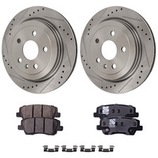 Rear Brake Disc Rotors and Pads Kit For Cadillac CTS 2014 2015 2016 2017-2019