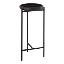 Pemberly Row 22"H Transitional Iron Metal Side Table in Black