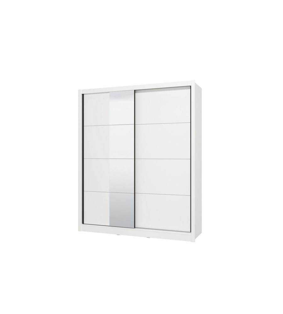 ARMADIO BELLAHOME "ALBA" CON 2 ANTE SCORREVOLI CON SPECCHIO BIANCO, 180X59,8X...