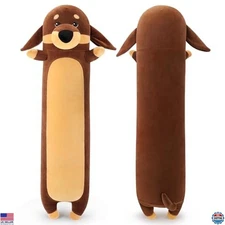 Adorable 35.4'' Dachshund Plush Toy - Large Soft Stuffed Animal Pillow for Kids