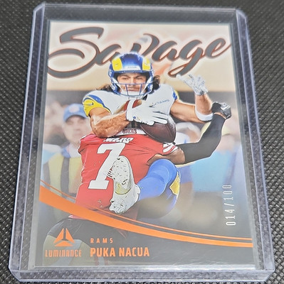 Panini Luminance 2023 Football Puka Nacua Rams Savage Insert #9 /100 NFL