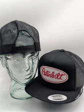 Peterbilt Diesel Trucker Hat 1 Cap Flat Bill Embroidered for Mens Hat Baseball .