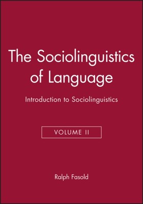 Fasold - Sociolinguistics of Language Volume 2 - New paperback or soft - X555z