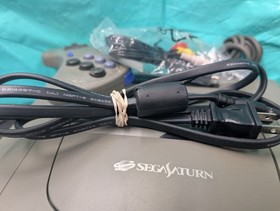Sega Saturn Console Gray (HST-3200) Japan &ndash; TESTED &ndash; Bundle with Controller & AV