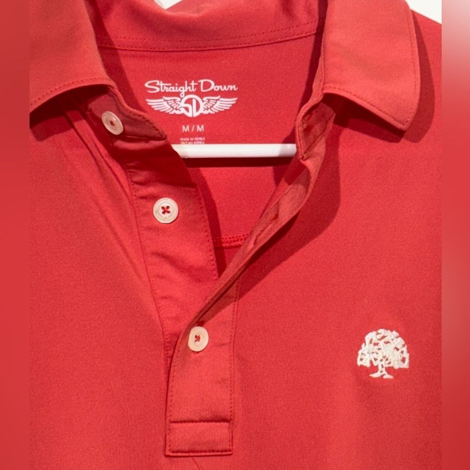 STRAIGHT DOWN Performance Tech Polo in Coral - M - image 2