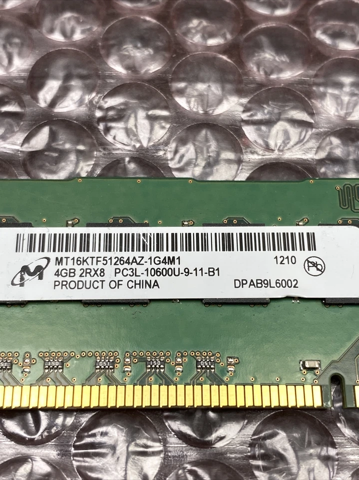 Micron 4GB PC3L-10600U DDR3 Desktop Memory RAM MT16KTF51264AZ-1G4M1   89Y9224 - Image 3 of 3