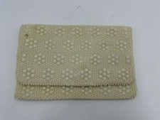 Vintage Mr. Jonas Off White Beaded Handbag Purse / Clutch