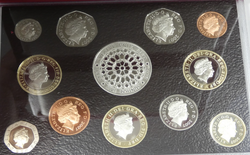 2007 United Kingdom Royal Mint Proof Coin Collection w/ Case & COA - Picture 4 of 14