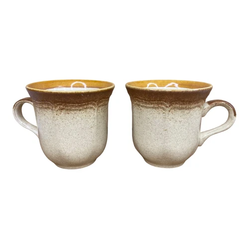 Mikasa Whole Wheat Coffee 12 oz Cups Set of 2 E8000 Japan