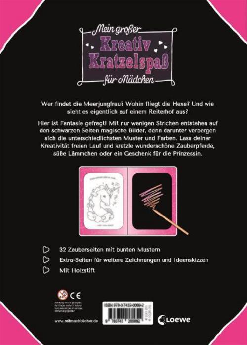 Thumbnail - Mein Großer Kreativ-kratzelspaß: Für Mädchen 9783743200692