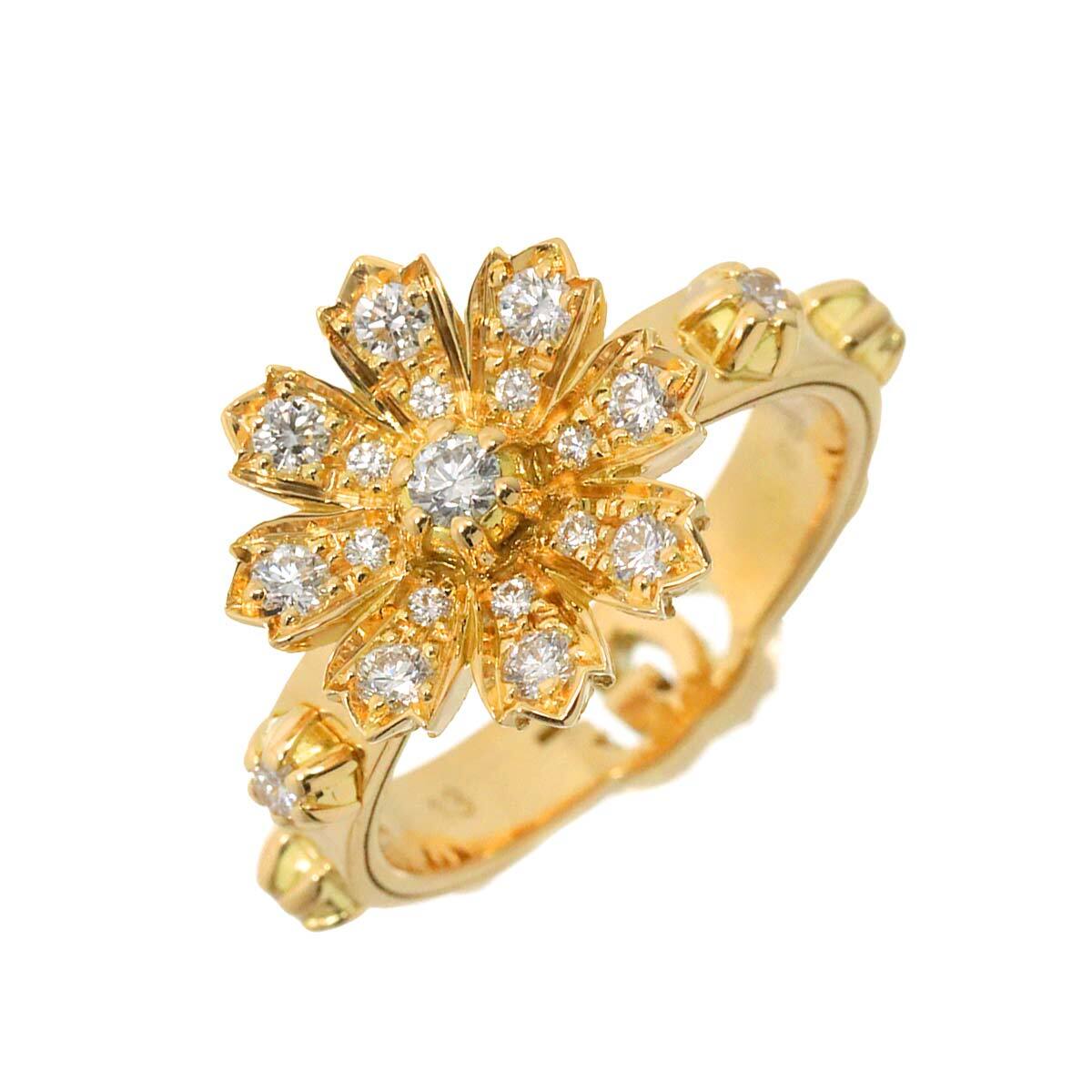 GUCCI 18k（７５０)リング ダイヤ付き GUCCI グッチ ディアマンティッシマ ダイヤ リング K18PG 750