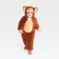Toddler Woolly Mammoth Halloween Costume Plush Hooded Jumpsuit - 2T-3T 1256