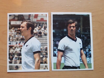 2 * Bergmann Fussball 1970/71 Franz Beckenbauer # 35, Gerd Müller # 42, geklebt 