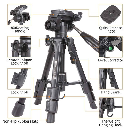 Zomei Q100 Mini Travel Tabletop Tripod Tabletop Tripod - Picture 2 of 9