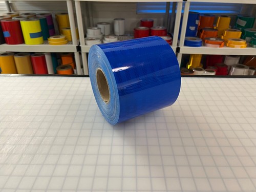Cinta Reflectante Azul 6" 3M 3930 HIP Respaldo Aire Micro Prismático Scotchlite Seguridad - Imagen 6 de 10