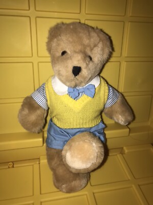 Vintage Carousel by Guy Preppie Teddy Bear Plush Toy 1983 13  EUC Amazing EYES